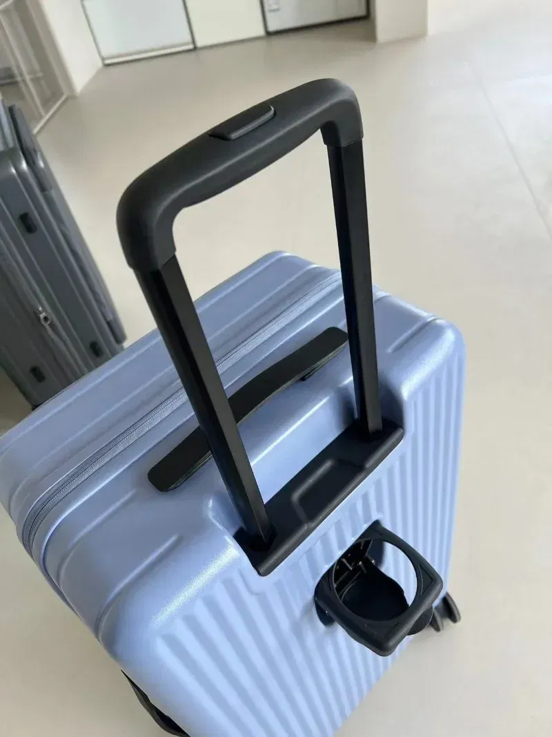 Color: black, Luggage Size: 14Inches 350mm, Ships From: CHINA - 2025 New 20-inch PC Hard Shell Lightweight Roller Travel Expandable Multifunctional Front Opening Suitcase Cabin Trolley Case