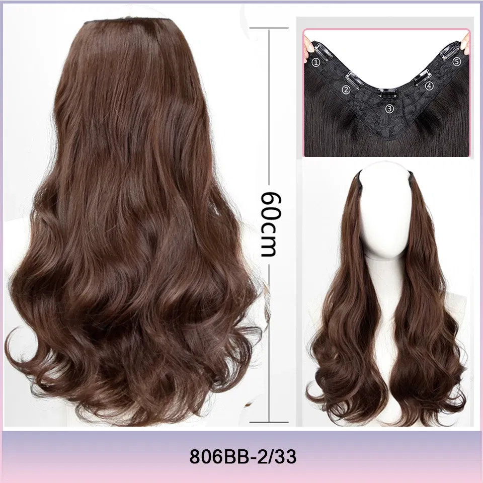 Color: 1B/27HL - AOSI Part Synthetic Clip In Hair Extension Long Thick Curly Natural Blonde Flase Hair Hairpieces For Women Heat Resistant