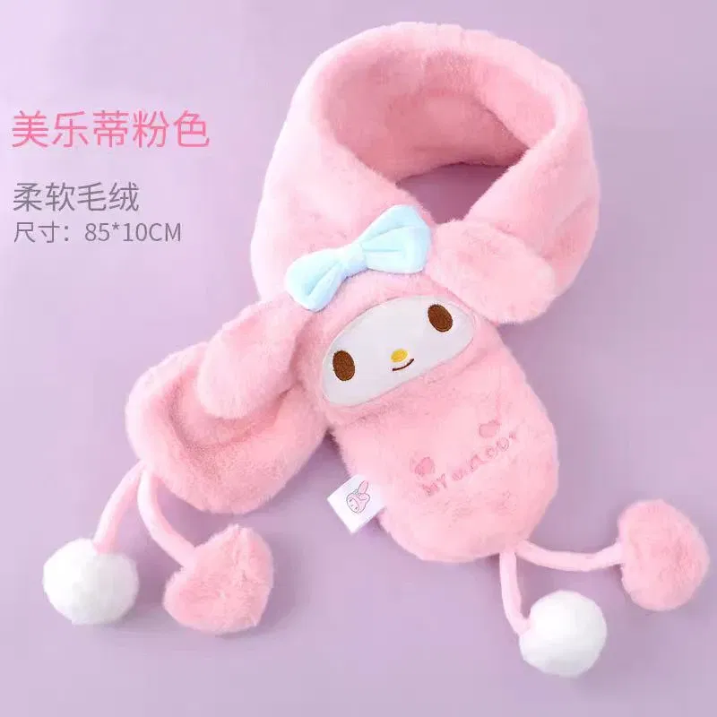 Color: Gold, Size: XXL - 100% Genuine Paw Patrol Thicken Cross Collar Scarf Kids Girls Glove Warm Winter Muffler Fur Plush Cute Shawl Scarfs High quality