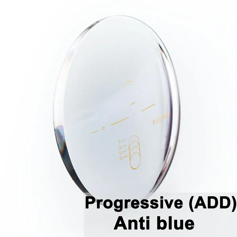 Lenses Color: black, Lens Index: 1.61 - Custom a Pair Of Optical Lens Progressive Multi-focus & Anti-blue Light Myopia Presbyopia Scratch-resistant 1.56 1.61 1.67 Index
