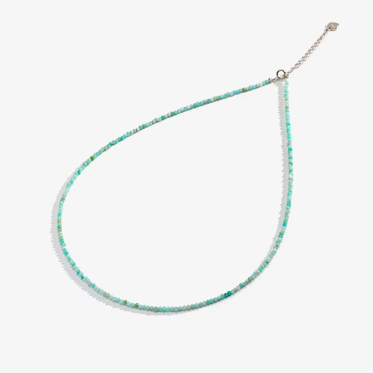 Gem Color: Beige, Length: 60cm - Natural Stone Necklace Spinel/Lapis Lazul/Amazonite/Amethy/Tourmaline/Amethyst  Ketting 2MM Silver 925 Jewelry for Collier Femme