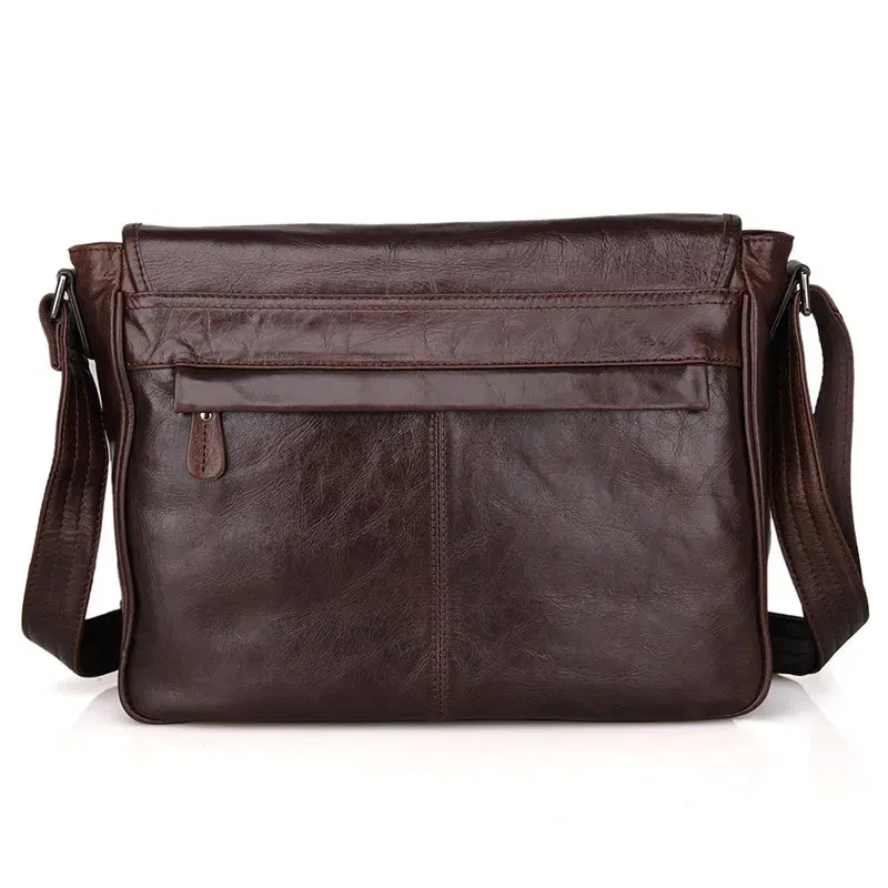 Color: PURPLE - Fashion Genuine Leather Shoulder Bag Men leather Messenger Bag men Crossbody bag Sling male Leisure Bag Casual Coffee New M184