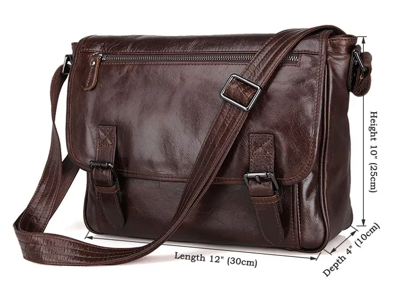 Color: PURPLE - Fashion Genuine Leather Shoulder Bag Men leather Messenger Bag men Crossbody bag Sling male Leisure Bag Casual Coffee New M184