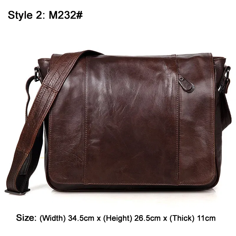 Color: PURPLE - Fashion Genuine Leather Shoulder Bag Men leather Messenger Bag men Crossbody bag Sling male Leisure Bag Casual Coffee New M184