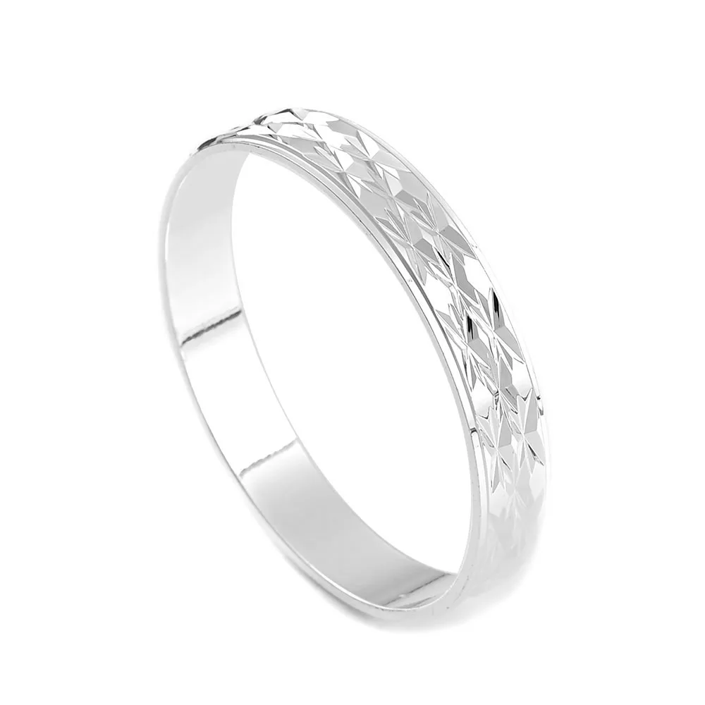 Metal Color: Light Yellow Gold Color - 4Pcs 18k 8mm Width 45MM 55MM 65MM 70MM Dubai Baby Cute Bangles For Girl Jewelry Silve Color Bangles Girls Birthday Jewelry Gifts