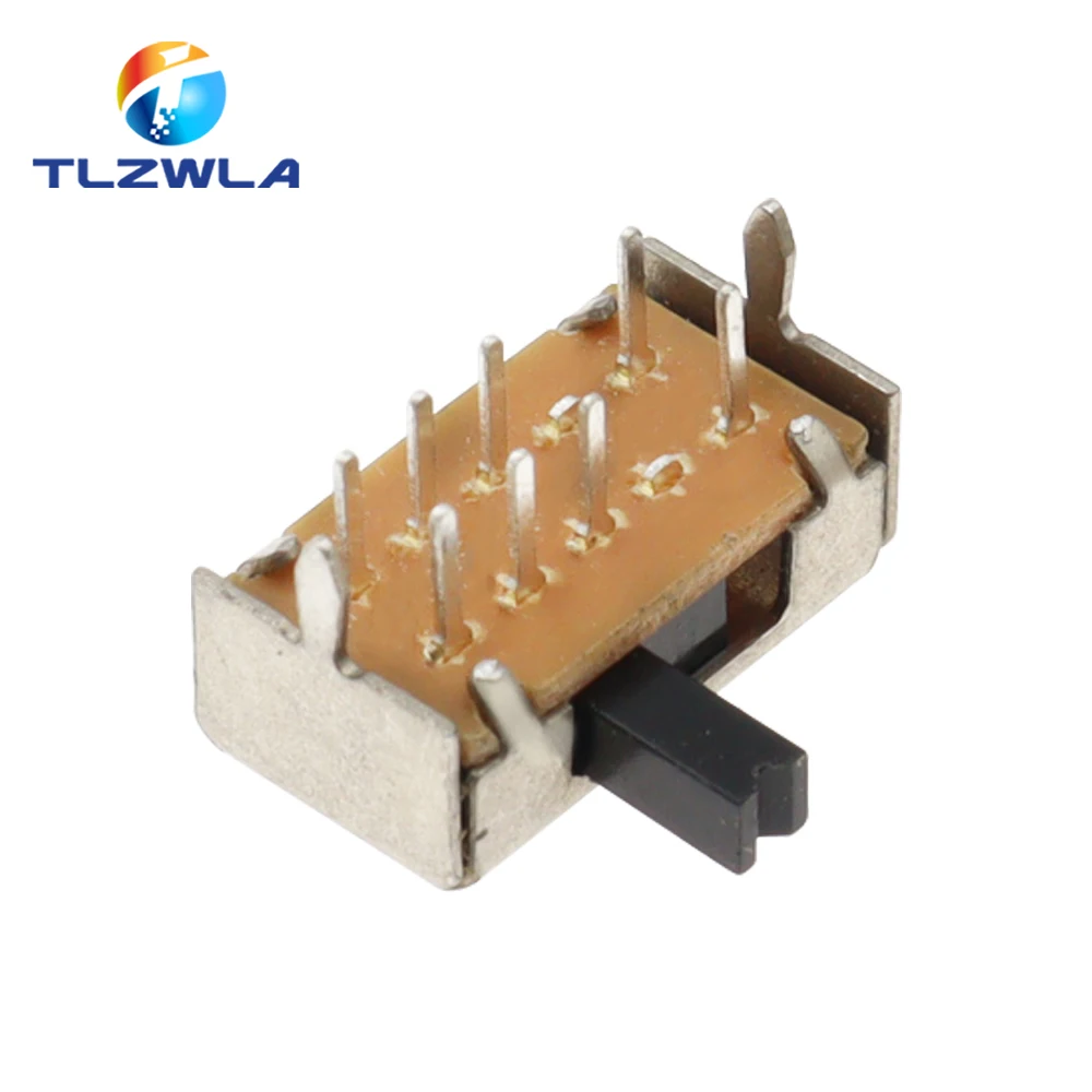 10PCS SK23D07 8 Pin PCB 3 Position 2P3T DP3T Miniature Slide Switch Side Knob SK23D07VG4 Handle high 4mm