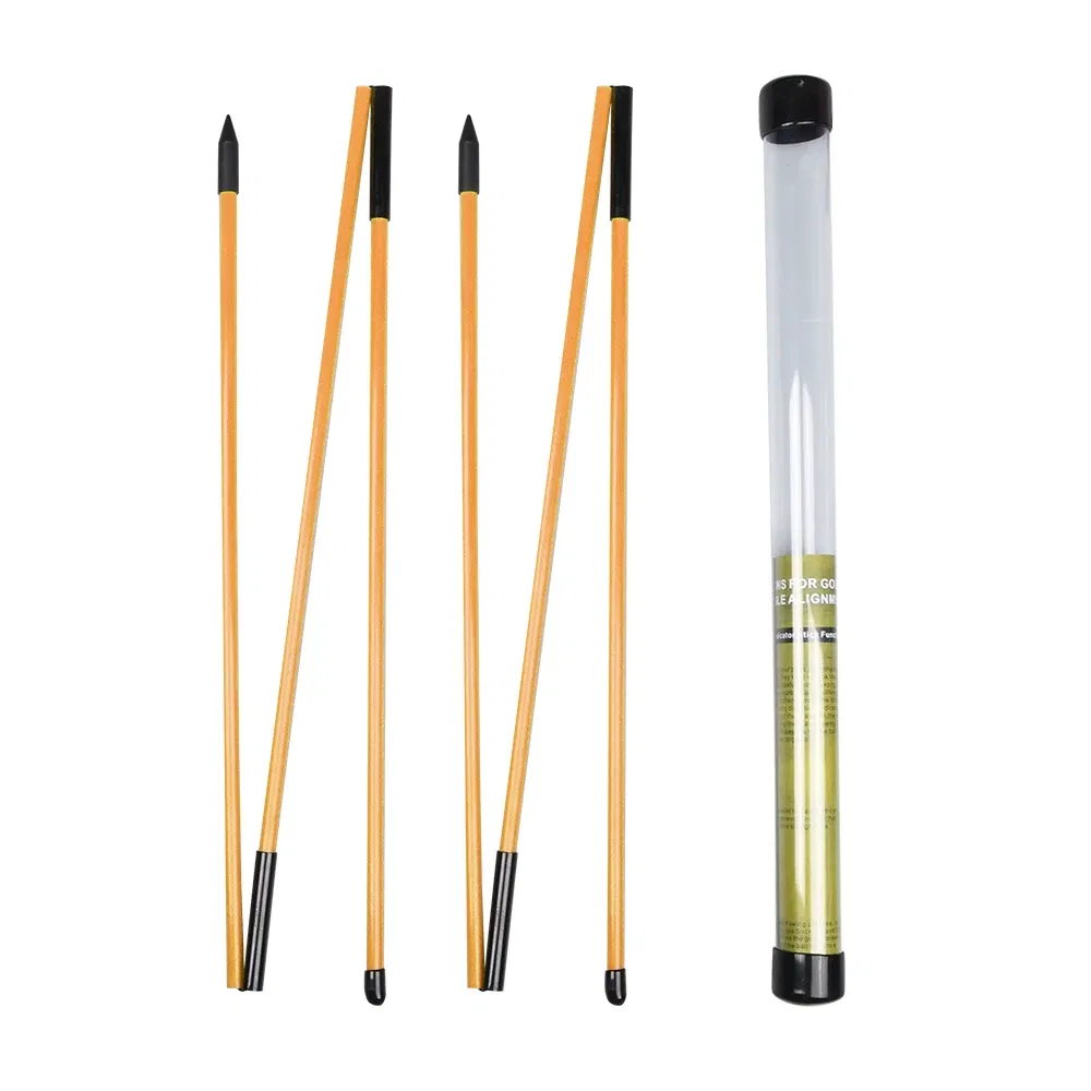 Color: light green - 6 Colors Golf Alignment Sticks Collapsible Golf Practice Rods Putter Green Trainer Tools Golf Swing Training Tool