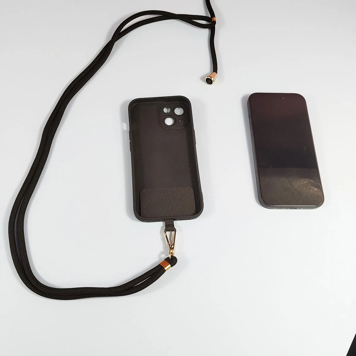 Color: Yellow / Gold - phone suspension rope anti loss rope adjustable and extendable nylon cloth detachable suspension rope Mobile phone lanyard