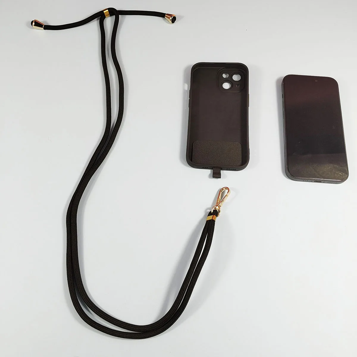 Color: Yellow / Gold - phone suspension rope anti loss rope adjustable and extendable nylon cloth detachable suspension rope Mobile phone lanyard