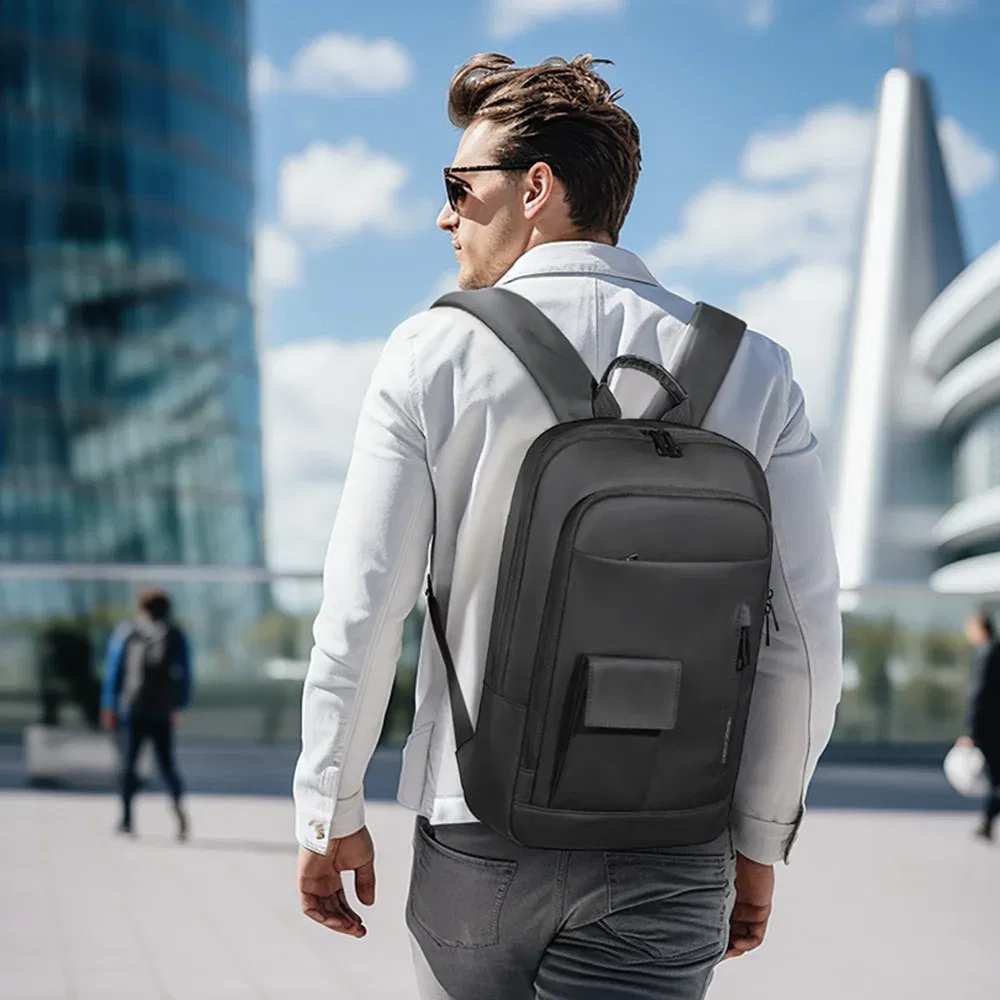 Color: green, Ships From: CHINA - Heroic Knight Slim Backpack for Men Multifunction Work Backpack for 15.6" Laptop bag Waterproof Business Bag College Bag Male