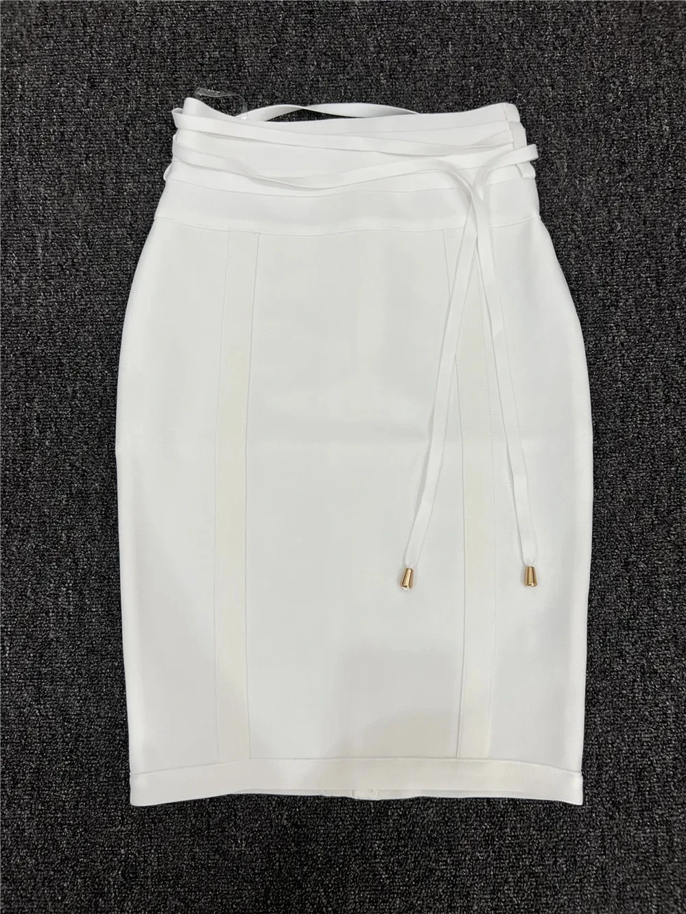 Color: black, Size: XXL - 4 Colors Women Hot Pink Black White Bodycon Bandage Skirt Designer High Street Party Club Pencil Skirt 55cm