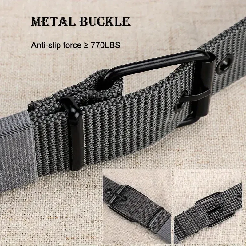 Color: Red, Belt Length: 120cm - 1pc Mens Durable Nylon Canvas Belt - Heavy-Duty Tactical Work Belt with Stylish Quick-Release Prong Buckle for Everyday Wear