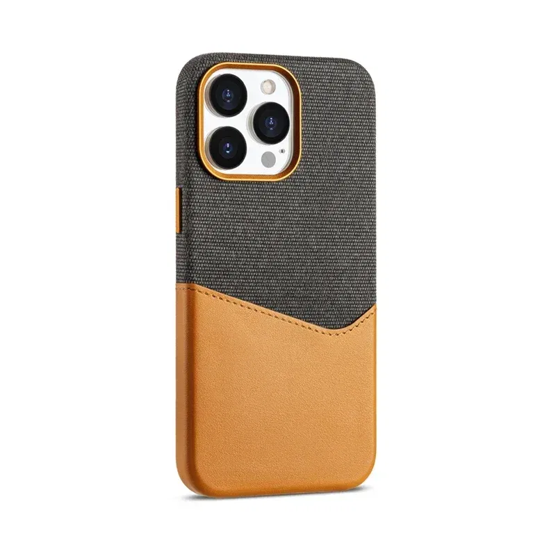 Color: SKY BLUE, Material: Plastic - Card Holder MagSafe Leather Phone Case For iPhone 14 16 Pro Max 13 15 Pro 12 Pocket Wireless Charging Alloy Lens Hit Color Cover
