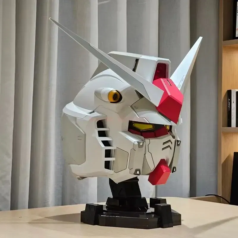 Color: Red - RX-78-2 Yuan Zu Ganso Mobile Suit Helmet Wearable Luminous Helmet Cos Comic Exhibition Model Figures Decorative Gift Collectible