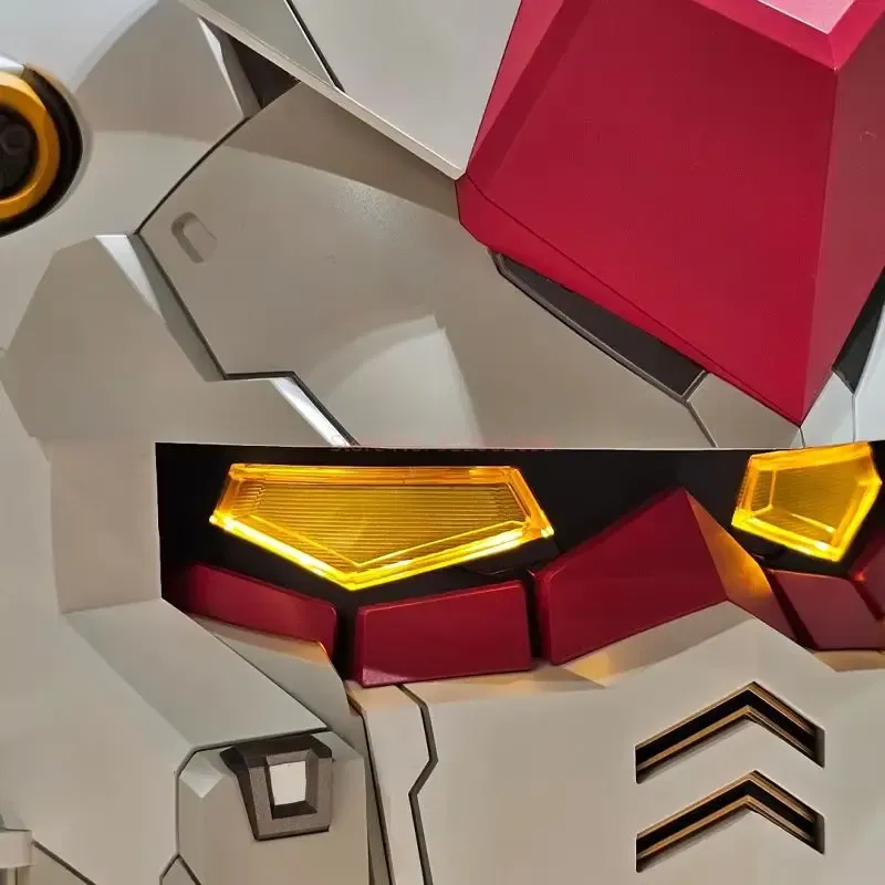 Color: Red - RX-78-2 Yuan Zu Ganso Mobile Suit Helmet Wearable Luminous Helmet Cos Comic Exhibition Model Figures Decorative Gift Collectible