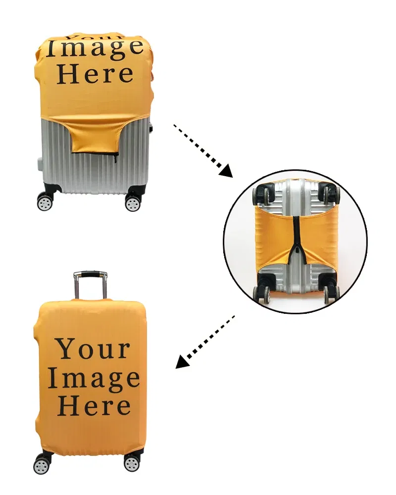 Color: black, Size: L - Lilo Stitch Elastic Luggage Protective Cover Trolley Suitcase Dust Bag Case Cartoon Travel Accessories