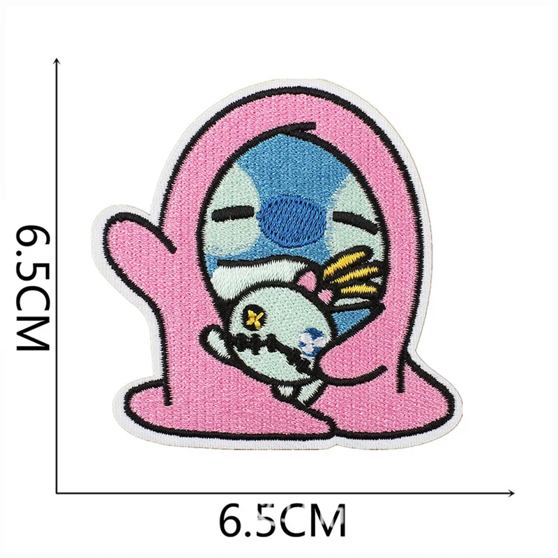 Color: Antique Brass - 1pcs Lilo & Stitch Embroidery Cloth Stickers Disney Bags Clothes DIY Accessories Kids Pants Hole Repair Iron On Patch Applique
