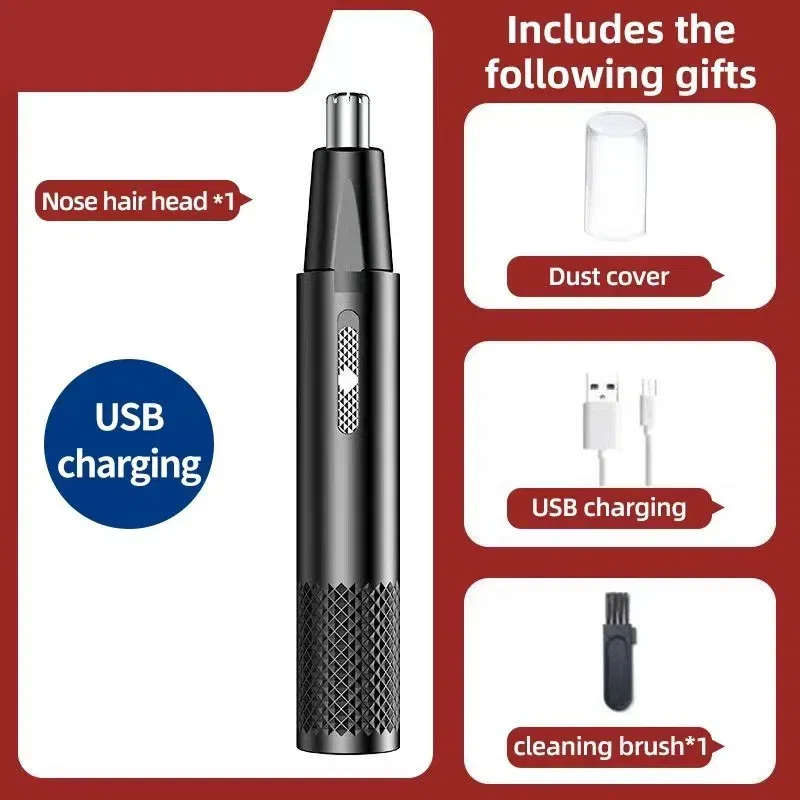Color: Blue - Nose Hair Trimmer USB Charging New High Quality Electric Portable Men Mini Nose Hair Trimmer