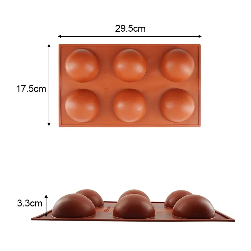 Color: SKY BLUE, Ships From: CHINA - 3D Round Half Sphere Molde Silicona Silicone Molds for Baking DIY Baking Mold Chocolate Cake Mold Molde De Silicona Reposteria