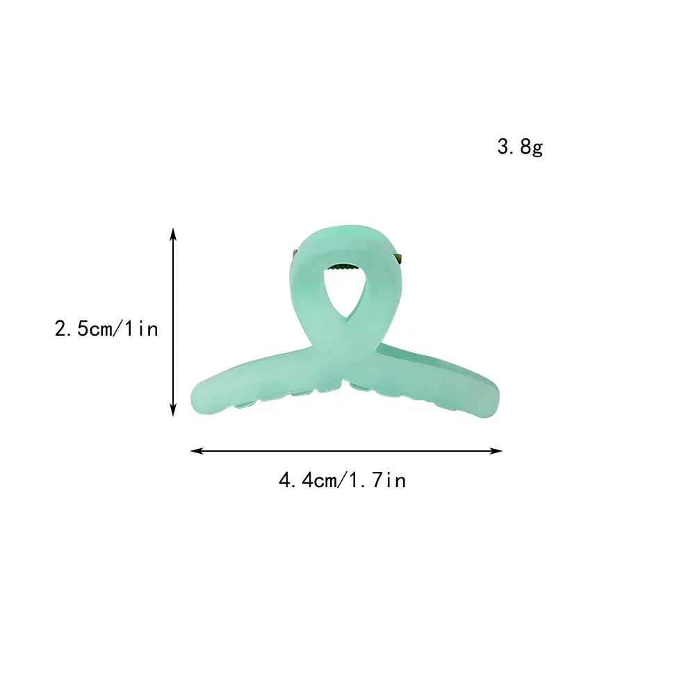 Color: GRAY - Cute Small Crab Hair Claw Clips Barrettes Women Girls Acrylic Plastic Mini Hairpins Hair Clamps Fashion Hair Accessories 2021