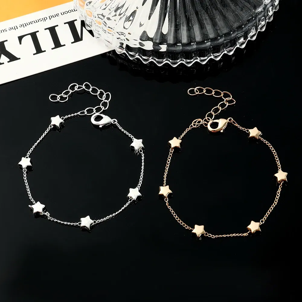 Metal Color: SILVER PLATED, Ships From: CHINA - Beautiful stars Bracelets for Women Korean Fashion Designer Party Wedding Jewelry Holiday Gifts
