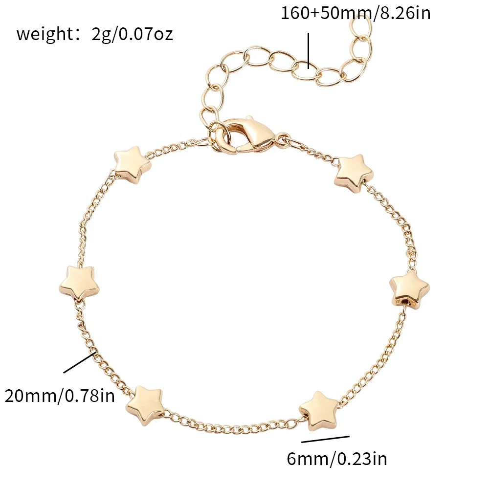 Metal Color: SILVER PLATED, Ships From: CHINA - Beautiful stars Bracelets for Women Korean Fashion Designer Party Wedding Jewelry Holiday Gifts