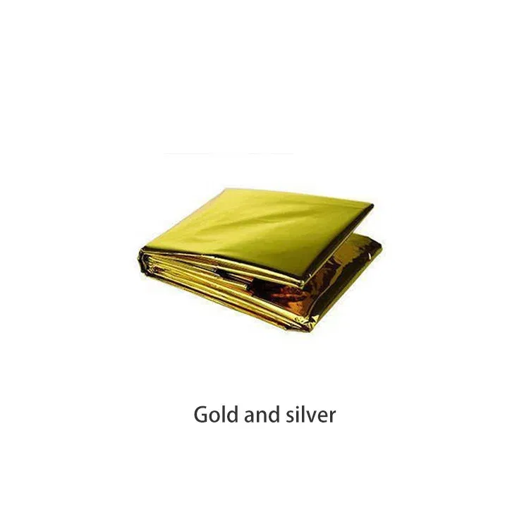 Color: Blue, Ships From: CHINA - Emergency Thermal Poncho Blanket Lightweight Folding Water Resistant Windproof Sunshade Reusable First Aid Camping Mat Pad