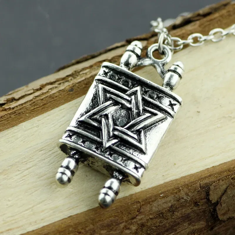 Viking Odin's Symbol Of Norse Runic Telescope Design Alloy Pendant Charm Necklace Silver Plated Fashion Six Awn Star Necklaces