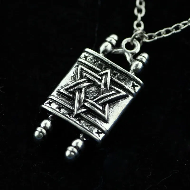 Viking Odin's Symbol Of Norse Runic Telescope Design Alloy Pendant Charm Necklace Silver Plated Fashion Six Awn Star Necklaces