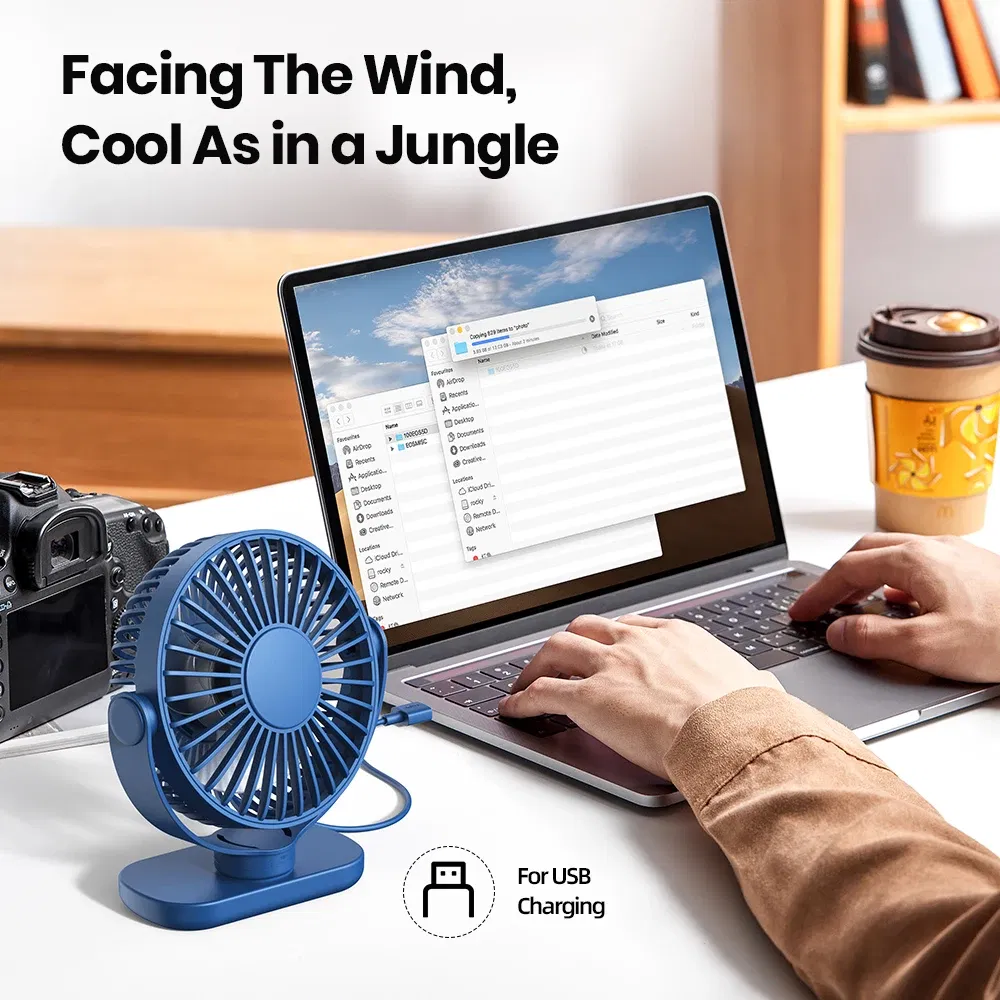 Color: WHITE, Ships From: CHINA - TOPK USB Small Desk Mini Portable Fan 3 Speeds Quiet Desktop Fan 360?° Rotatable Adjustment Table Fan for Home Office Bedroom