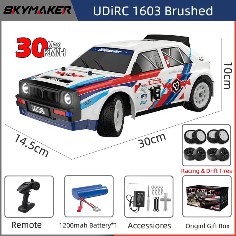 Color: GRAY - RC Racing Car 1/16 UD1604 UD1603 Ud1607 UD1608 RC Car High Speed 2.4G Brushless 4WD Drift Remote Control Drift Car Toys For Boys