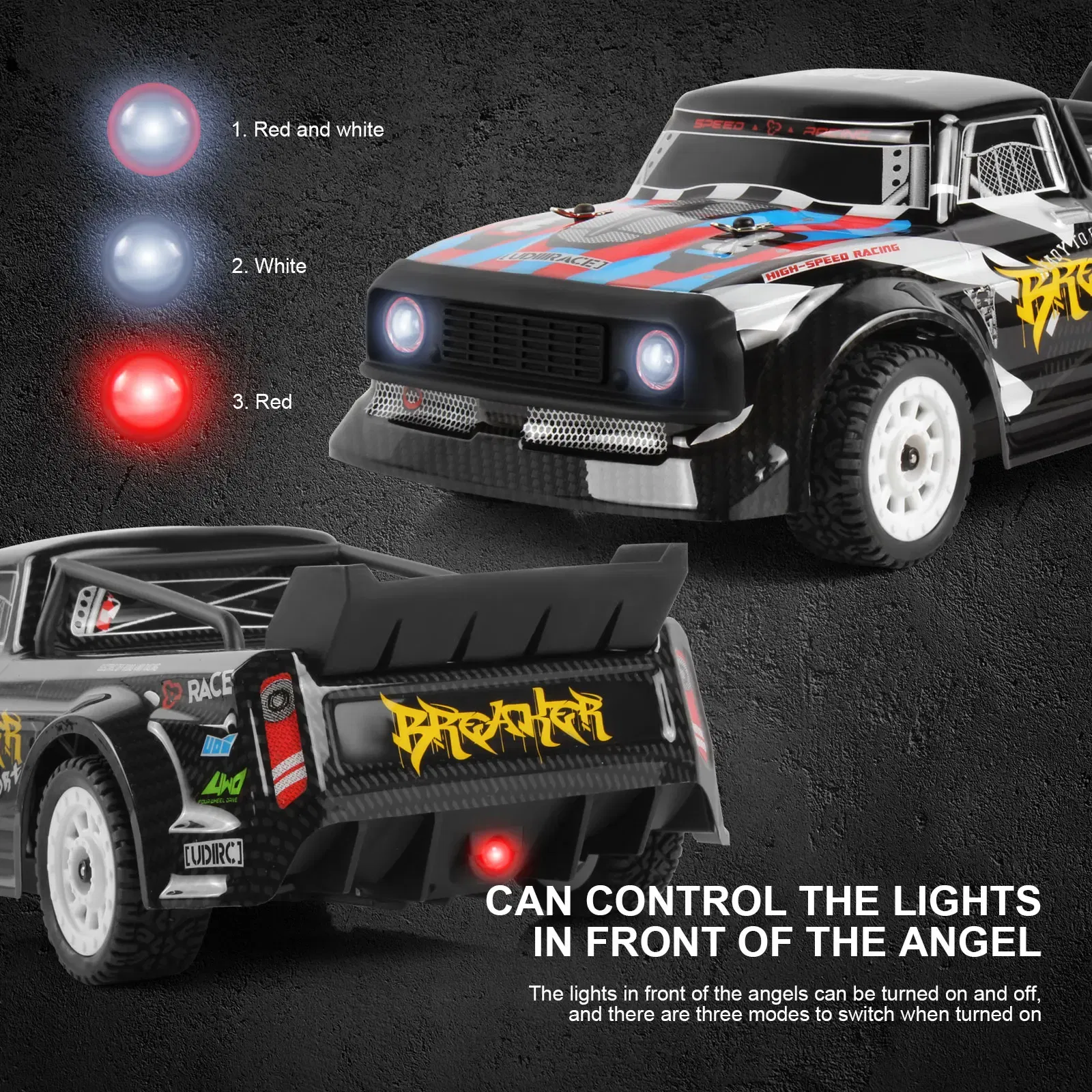 Color: GRAY - RC Racing Car 1/16 UD1604 UD1603 Ud1607 UD1608 RC Car High Speed 2.4G Brushless 4WD Drift Remote Control Drift Car Toys For Boys