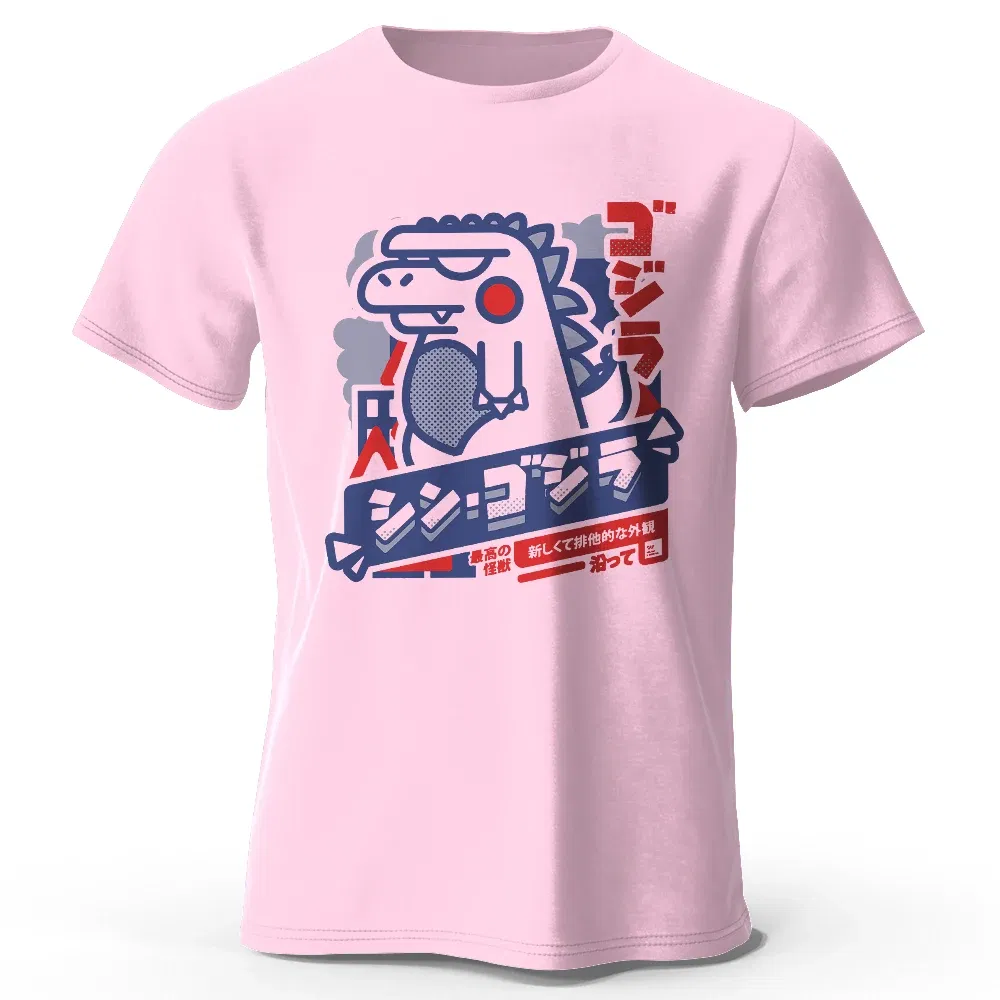 Color: Pink, Size: XL - Harajuku Kawaii Animal Printed 100% Cotton T-Shirt, Lightweight Round Neck Short Sleeve Tee, Unisex Casual Wear