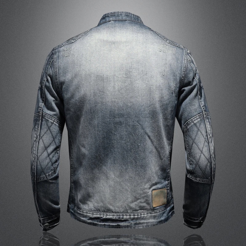 Men Fleece Thick Streetwear Denim Jackets Men Vintage Blue Bomber Jacket Male Outwear Plus Velvet Windbreaker Coats