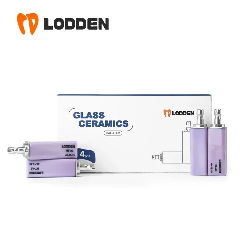 Color: Light Purple - 4pcs/box Dental Lithium Disilicate(Glass Ceramic) B40 Cube LT/HT for CAD CAM Inlay Veneer Crown Sirona cerec milling system