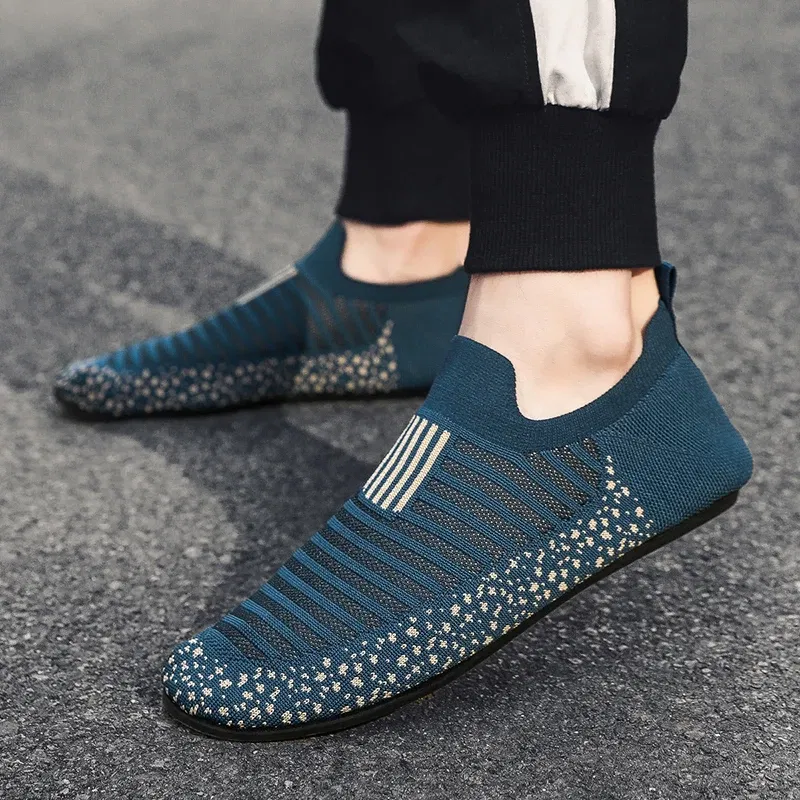 Color: Beige, Shoe Size: 45 - MAEDEF Mens Shoes Comfortable Casual Shoes Men Home Slippers Lightweight Breathable Walking Moccasins Thin Bottom House Shoes