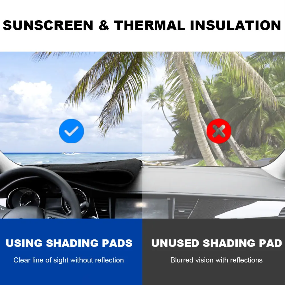 Color Name: black - For Hyundai Tucson 2015-2016 2017 2018 2019 2020 Dashboard Cover Mat Pad Dashmat Dash Sunshade Instrument Carpet Car Accessories