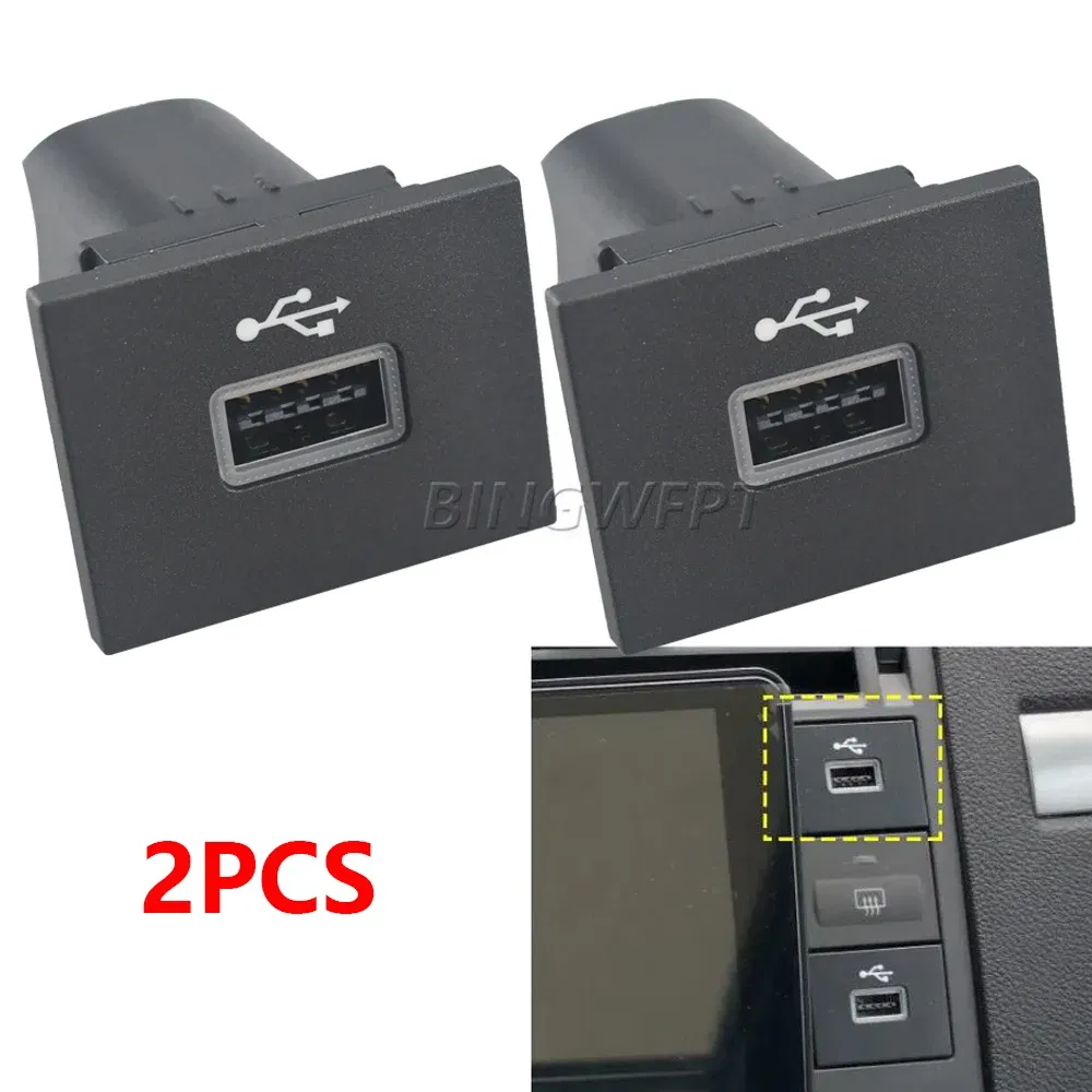 Color Name: black - NEW 2PCS Car USB Input Adapter Audio Radio u-disk flash Socket Interface Cable For Ford Focus 2 Mk2 2009-2011