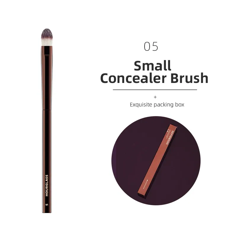 Handle Color: Blue - Hourglass Makeup Brushes Powder Foundation Concealer Blusher Bronzer Eye Shadow Eyebrow Eyeliner Sculpting Brush