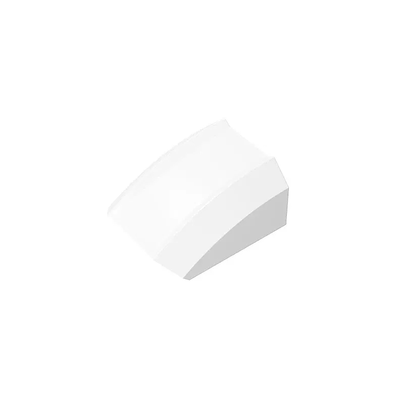 Color: Silver - Gobricks GDS-1015 Slope, Curved 2 x 2 Lip compatible 30602 47904 pieces of children's DIY