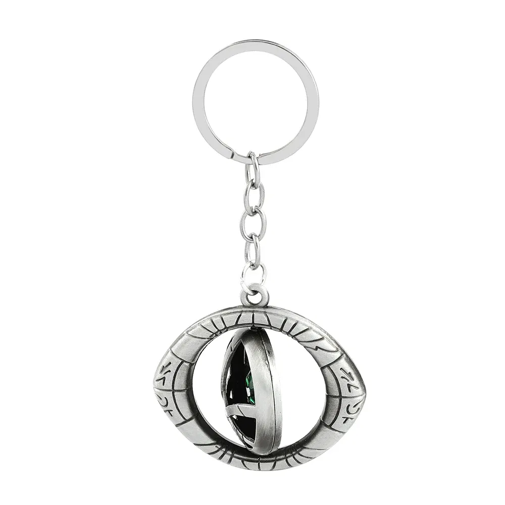 Color: WHITE, Ships From: CHINA - Marvel Avengers Dr Strange Necklace Men Doctor Strange Infinity Time Stones Eye of Agamotto Rotatable Necklace Keychain Kpop