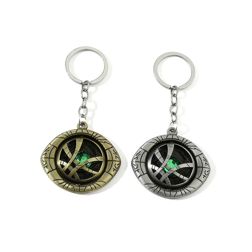Color: WHITE, Ships From: CHINA - Marvel Avengers Dr Strange Necklace Men Doctor Strange Infinity Time Stones Eye of Agamotto Rotatable Necklace Keychain Kpop