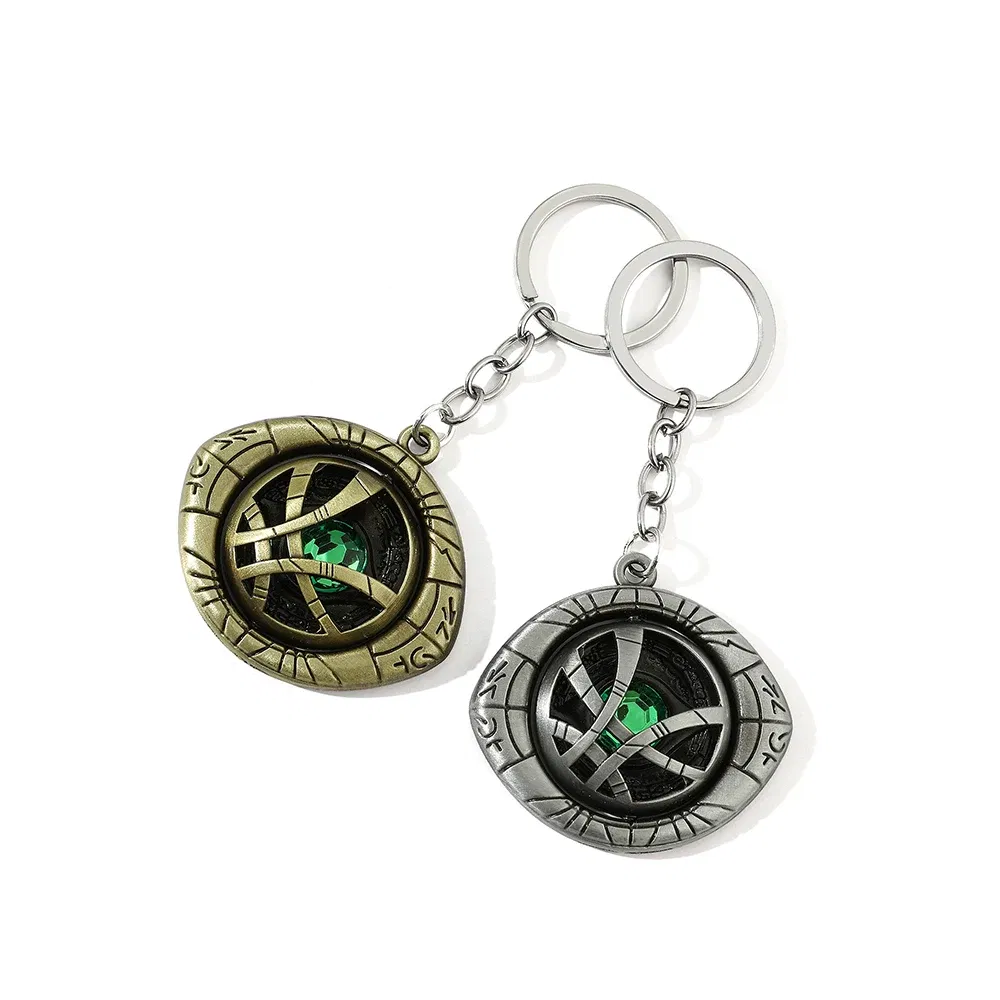 Color: WHITE, Ships From: CHINA - Marvel Avengers Dr Strange Necklace Men Doctor Strange Infinity Time Stones Eye of Agamotto Rotatable Necklace Keychain Kpop
