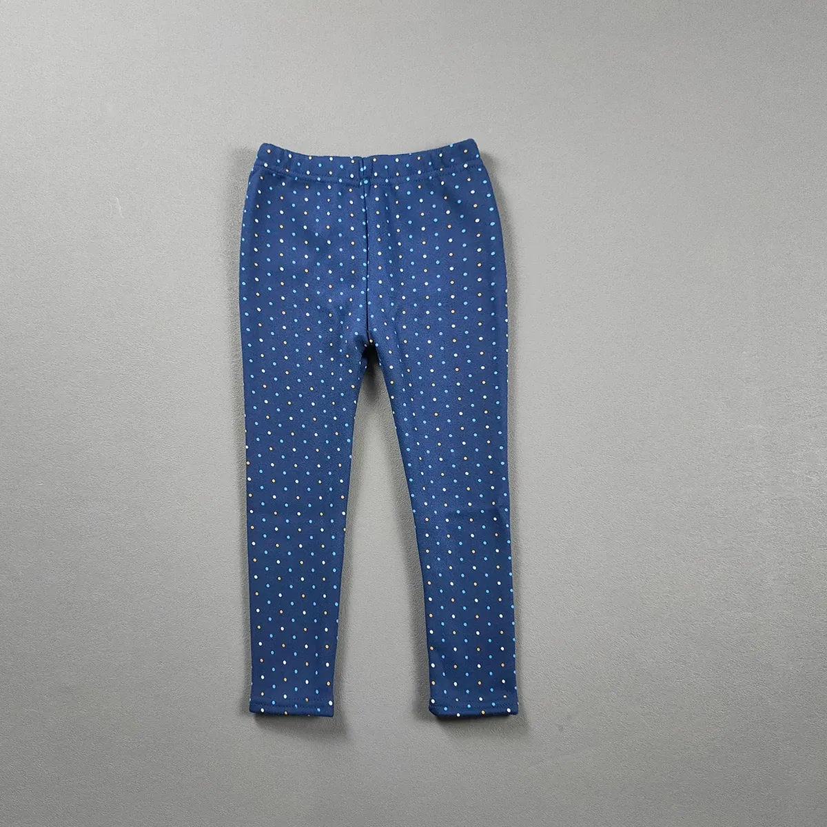 Color: Ivory, Kid Size: 5 - 2-11Y Girls' Pants Autumn and Winter Slim Fit Warm Bottom Pants Thickened Velvet Printed Children's Pants Baby Casual Pants