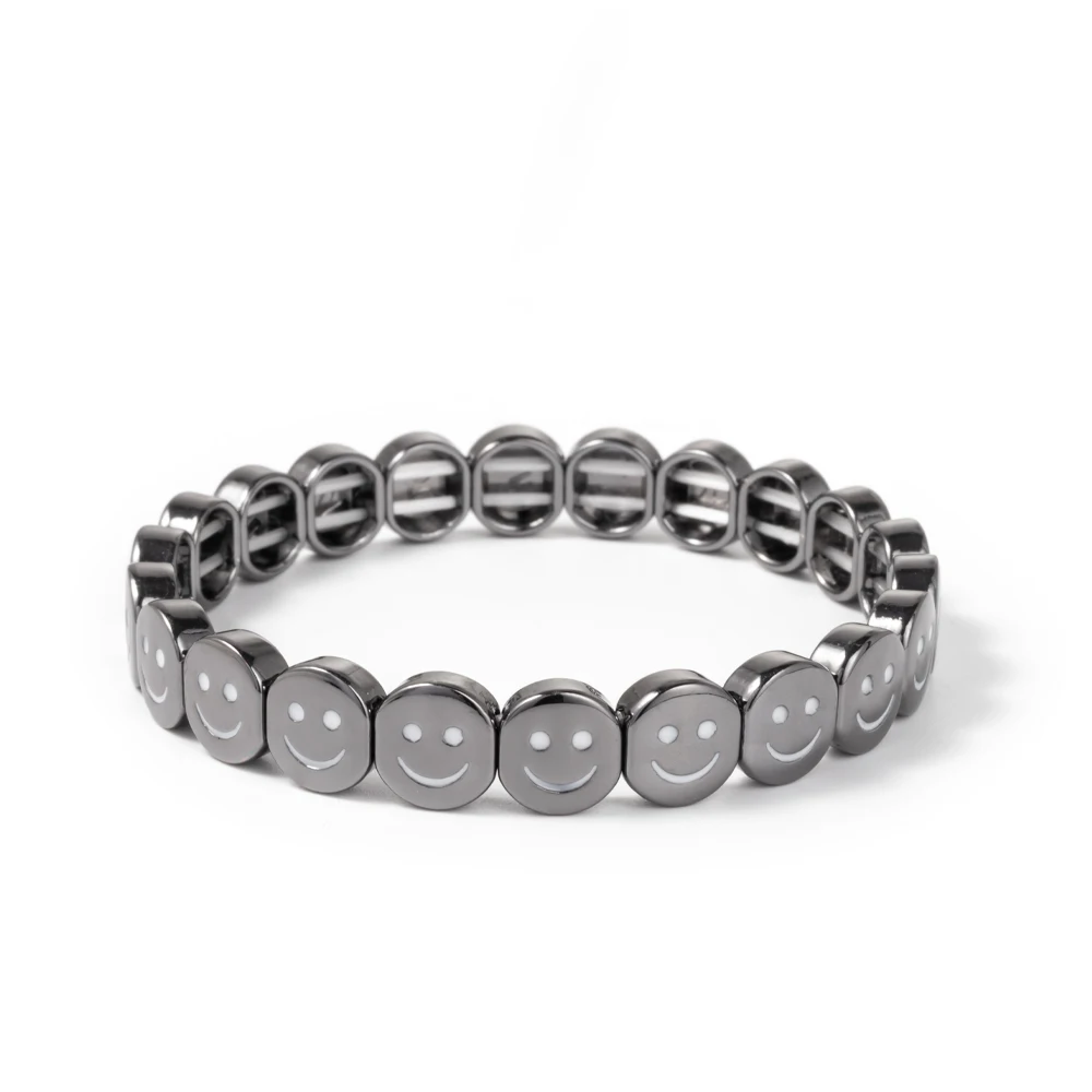 Metal Color: Blue white zinc plated, Ships From: CHINA, Diameter: 50-52mm - 2024 New Rhinestone Happy Bangle For Women Diamond Hand Accessory
