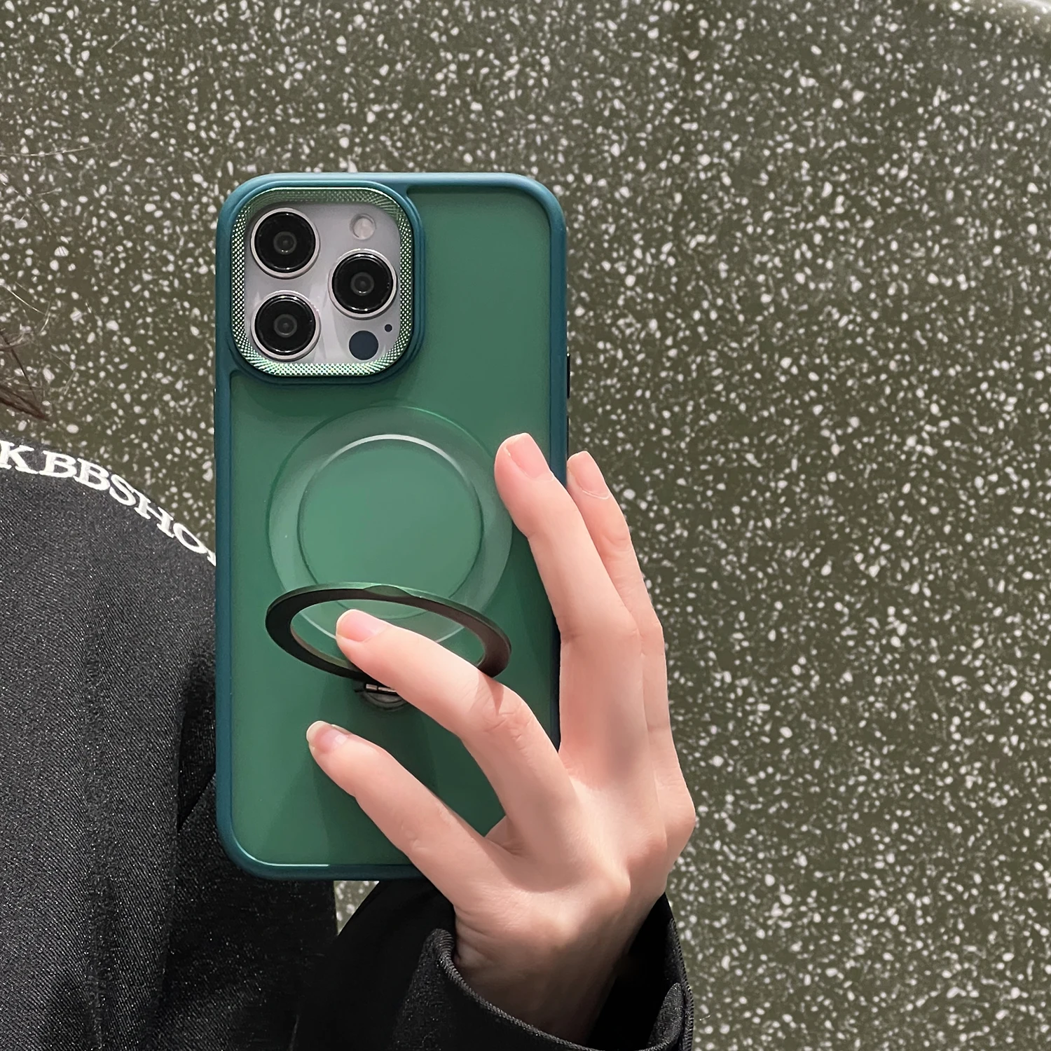 Color: Blue, Material: Microfiber - For iPhone 15 Pro Max 360?° Rotation Magnetic Holder Stand Matte Phone Case For iPhone 11 12 13 14 15 Plus Heat Dissipation Cover