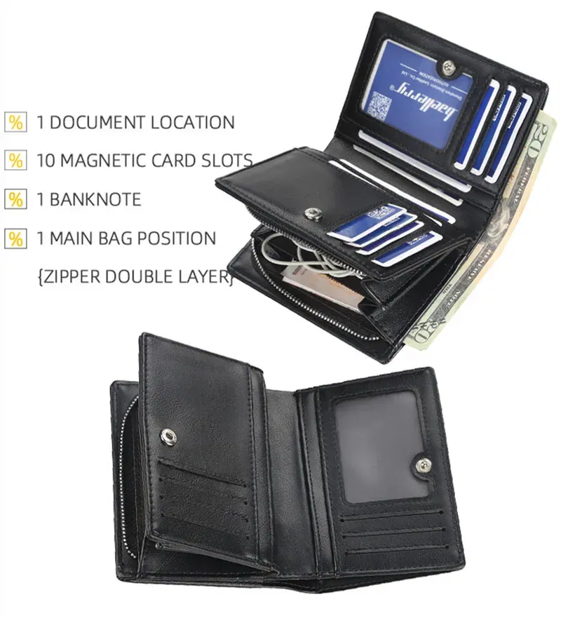 Color: Beige - 2025 New Wallet Short Wallet Hot Sale Retro Multi-card Short Wallet Multifunctional PU Waterproof Wallet Coin Clip Wallet