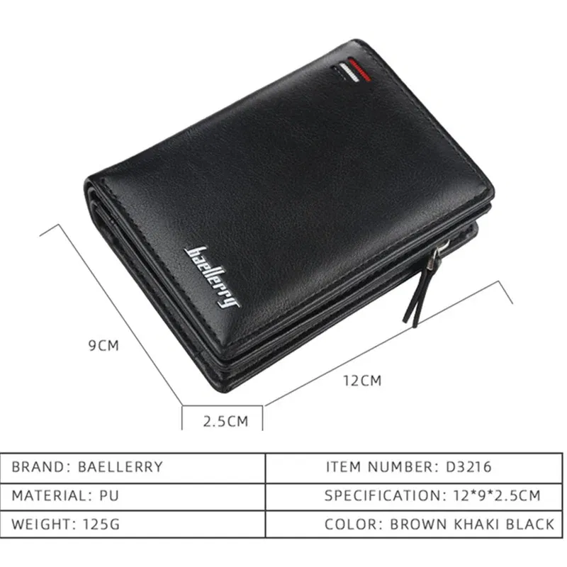 Color: Beige - 2025 New Wallet Short Wallet Hot Sale Retro Multi-card Short Wallet Multifunctional PU Waterproof Wallet Coin Clip Wallet