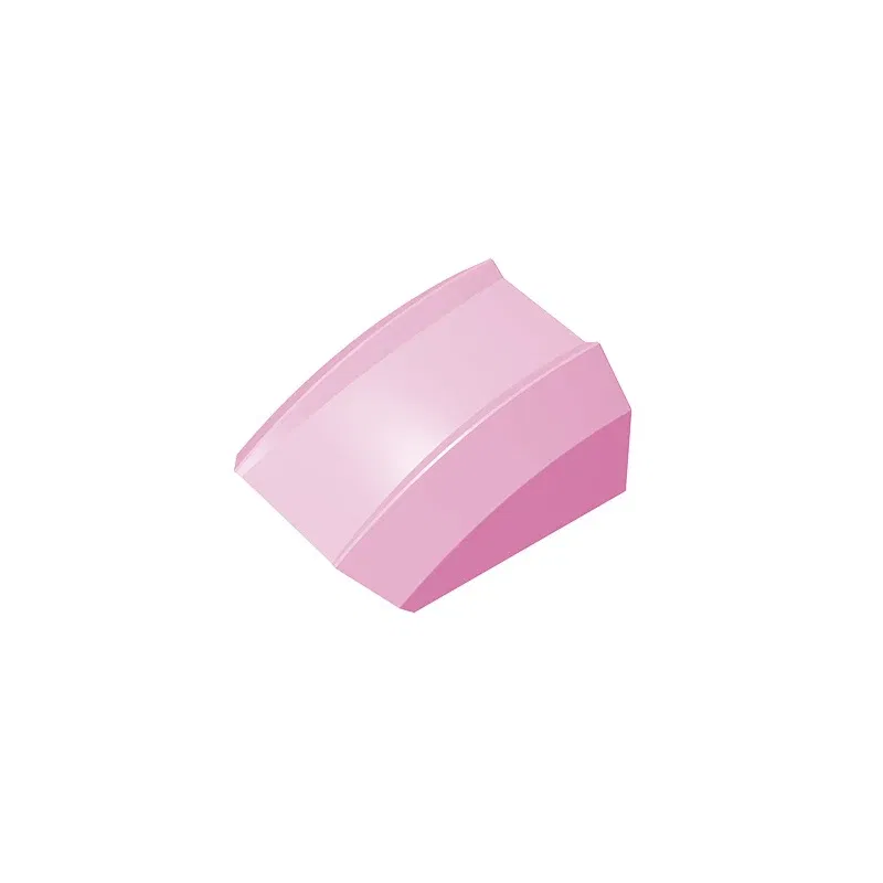 Color: Red - Gobricks GDS-1015 Slope, Curved 2 x 2 Lip compatible 30602 47904 pieces of children's DIY