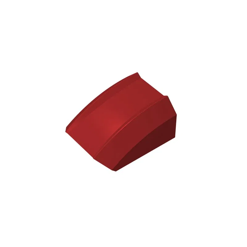 Color: Red - Gobricks GDS-1015 Slope, Curved 2 x 2 Lip compatible 30602 47904 pieces of children's DIY